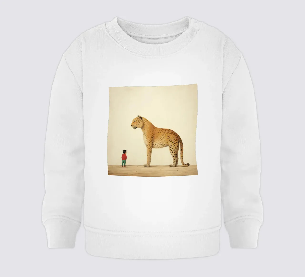 Minimal Leopard 4 felpa neonato da Minimal Animal Art