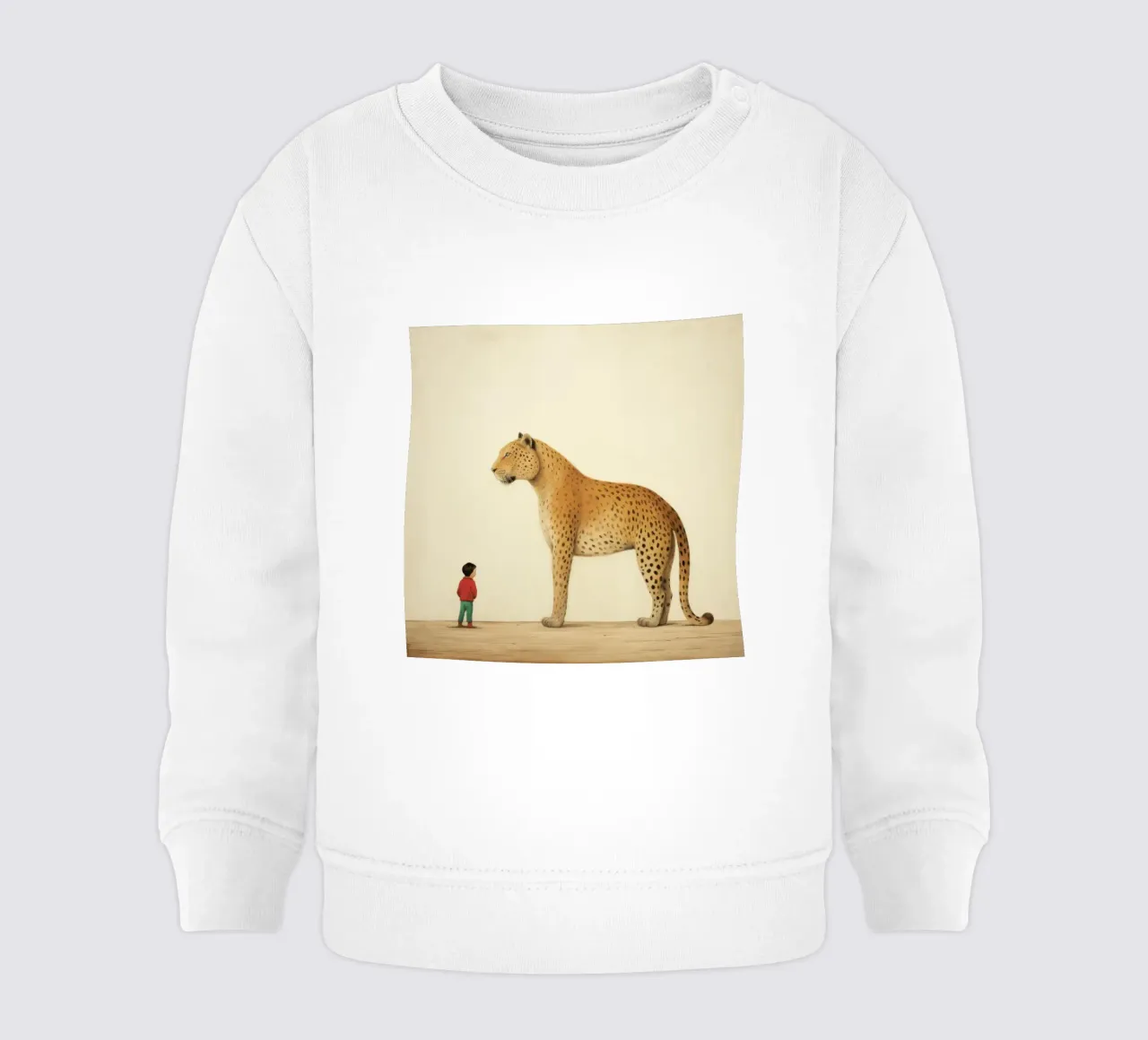 Minimal Leopard 4 felpa neonato da Minimal Animal Art