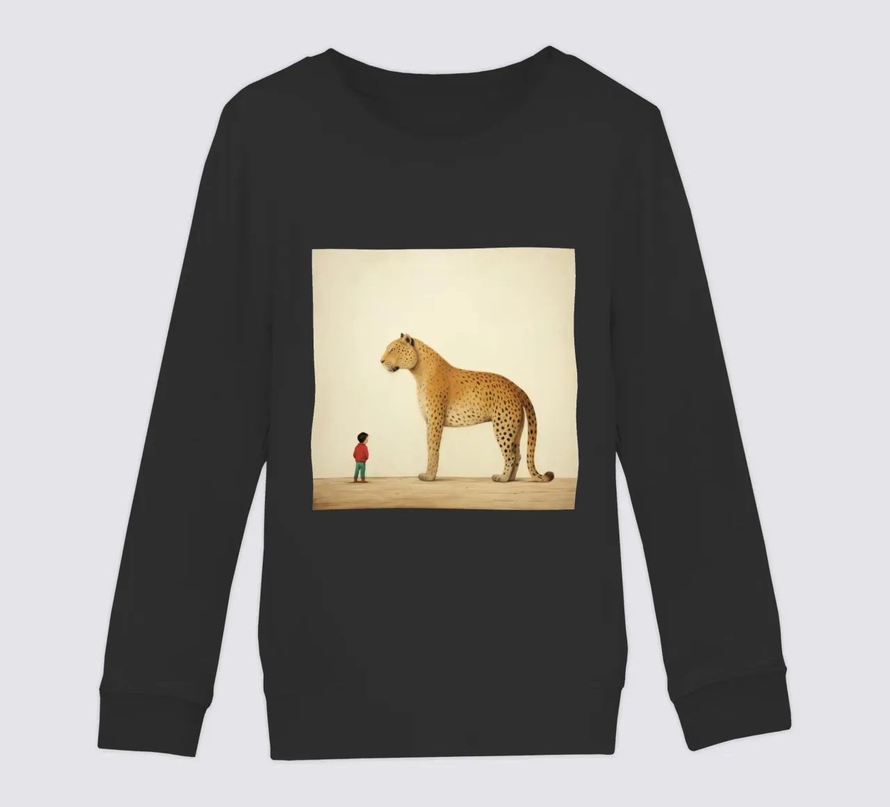 Minimal Leopard 4 felpa bambino da Minimal Animal Art