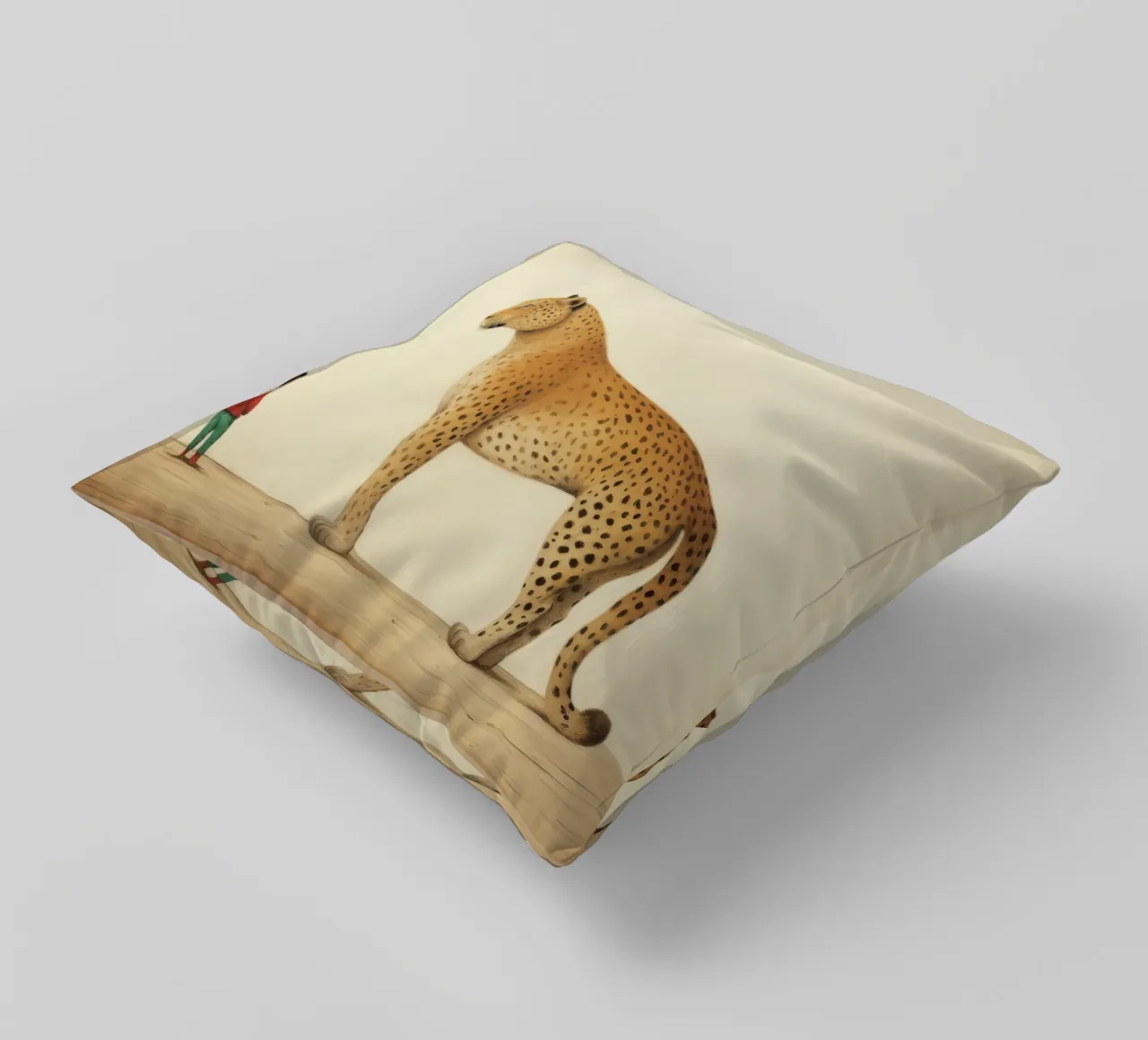Minimal Leopard 4 cuscino da Minimal Animal Art