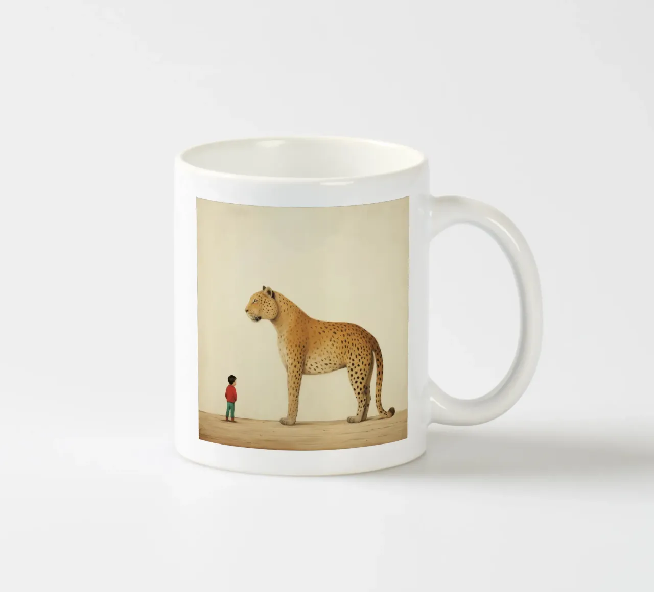 Minimal Leopard 4 tazza in ceramica da Minimal Animal Art