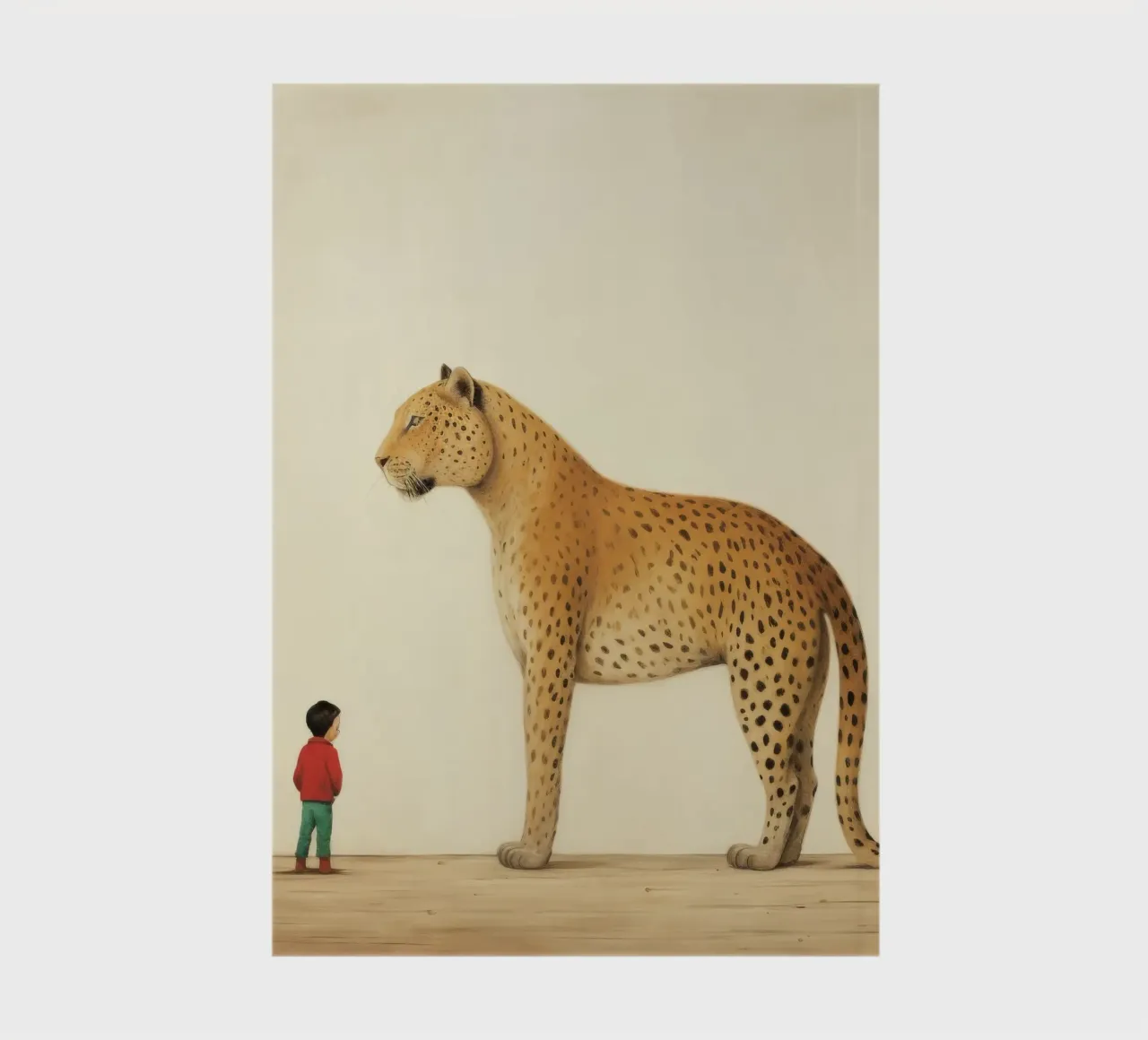 Minimal Leopard 4 notebook by Minimal Animal Art