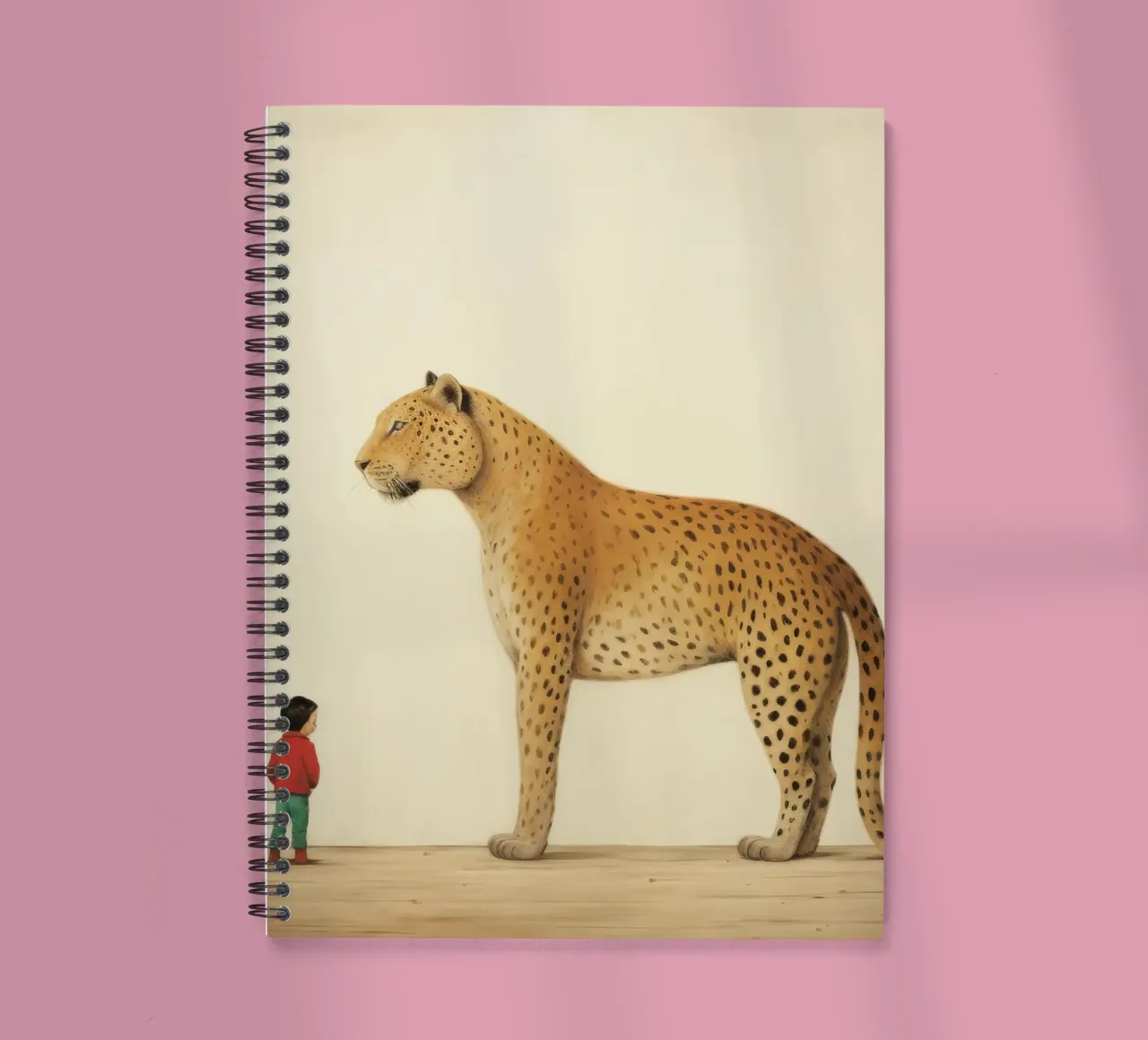 Minimal Leopard 4 spiral notebook by Minimal Animal Art