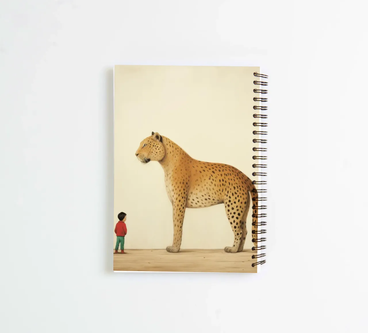 Minimal Leopard 4 spiral notebook by Minimal Animal Art
