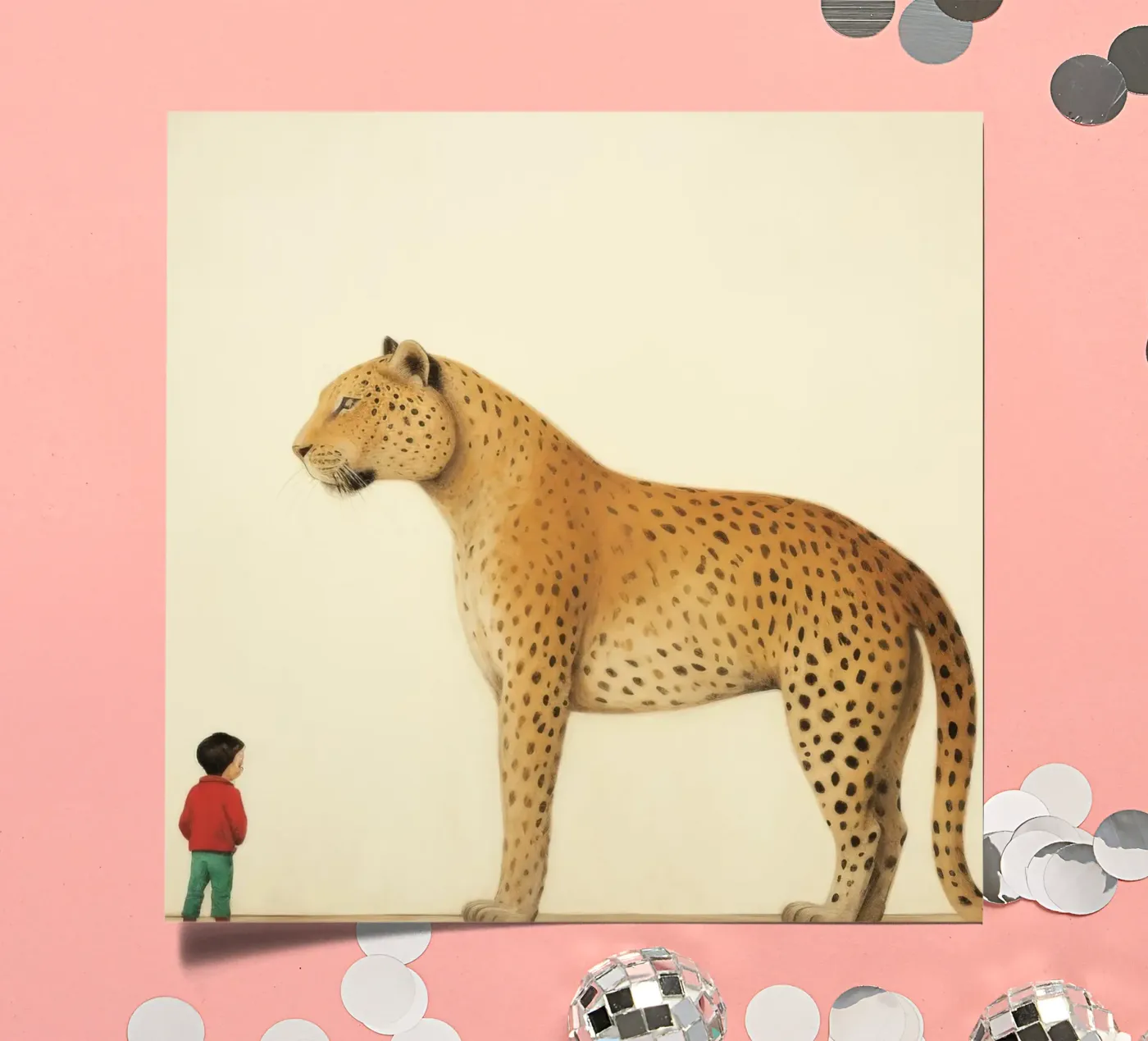 Minimal Leopard sticker sheet by Minimal Animal Art