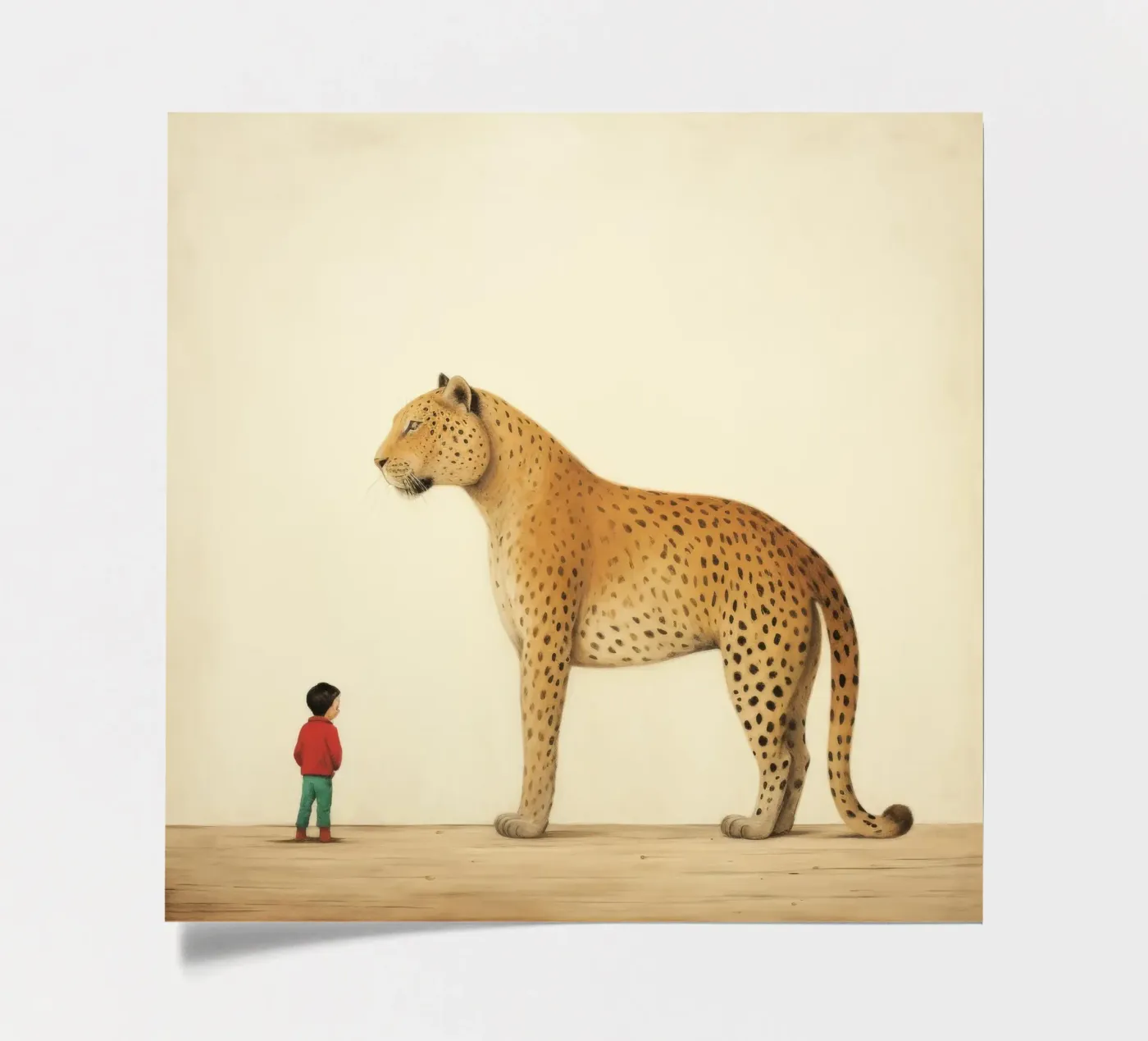 Minimal Leopard sticker sheet by Minimal Animal Art