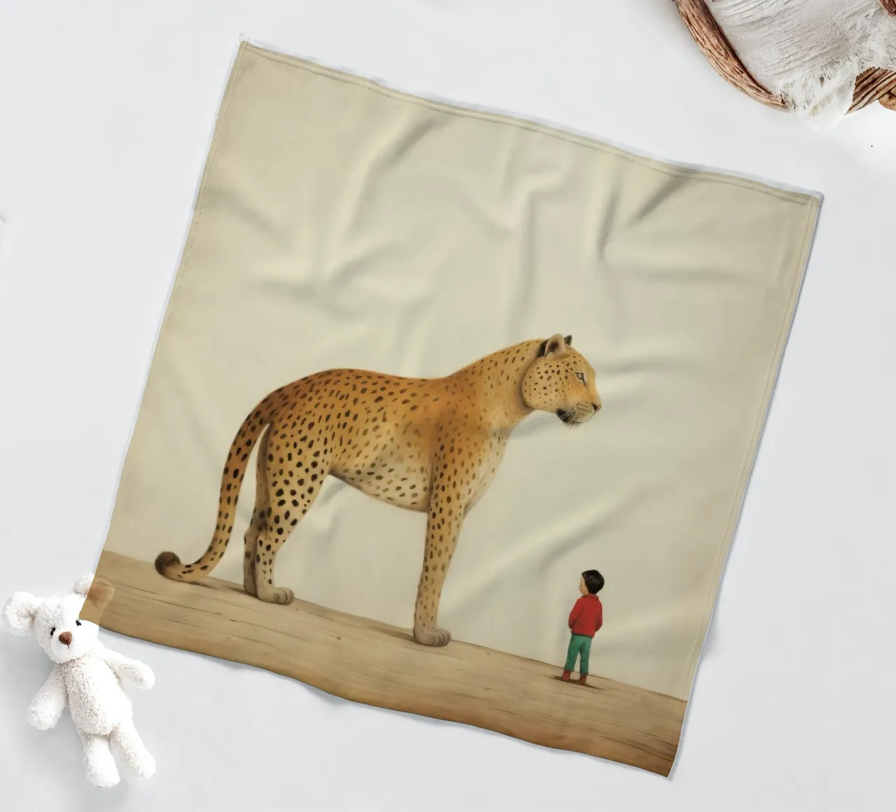 Minimal Leopard 4 coperta in pile da Minimal Animal Art