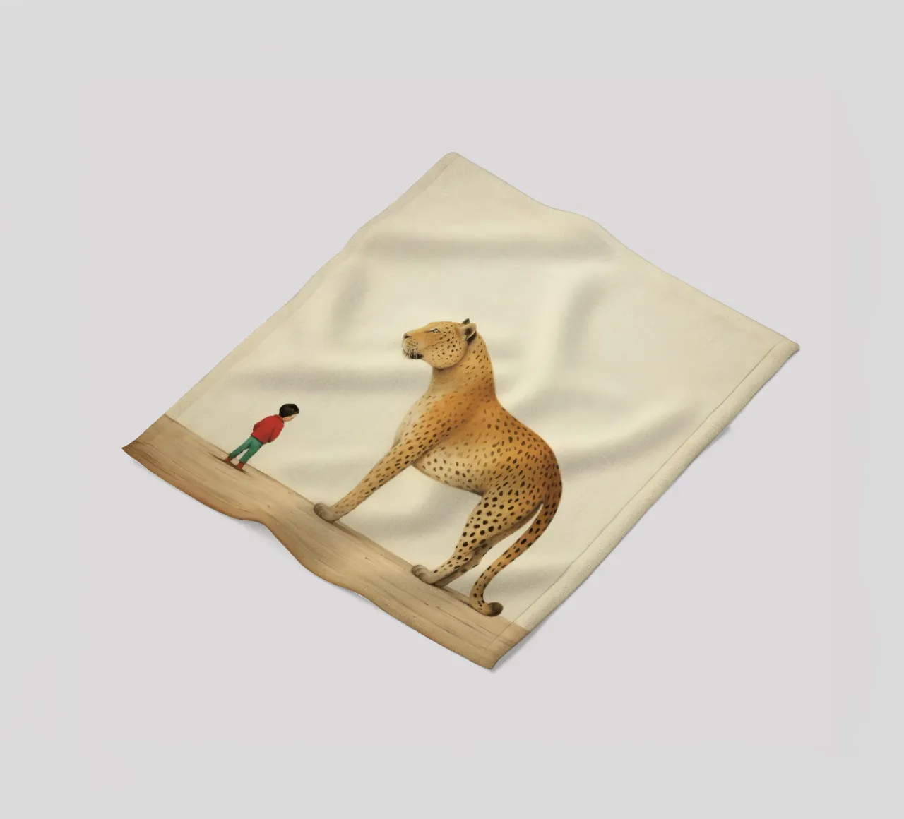 Minimal Leopard 4 coperta in pile da Minimal Animal Art