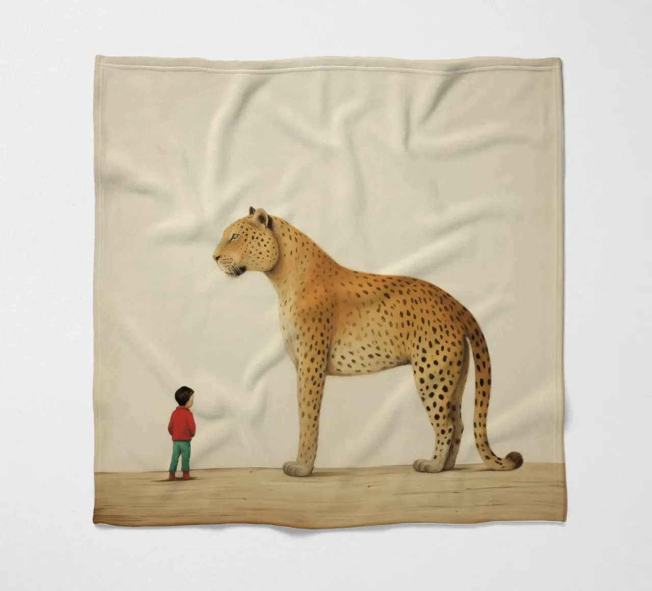 Minimal Leopard 4 coperta in pile da Minimal Animal Art