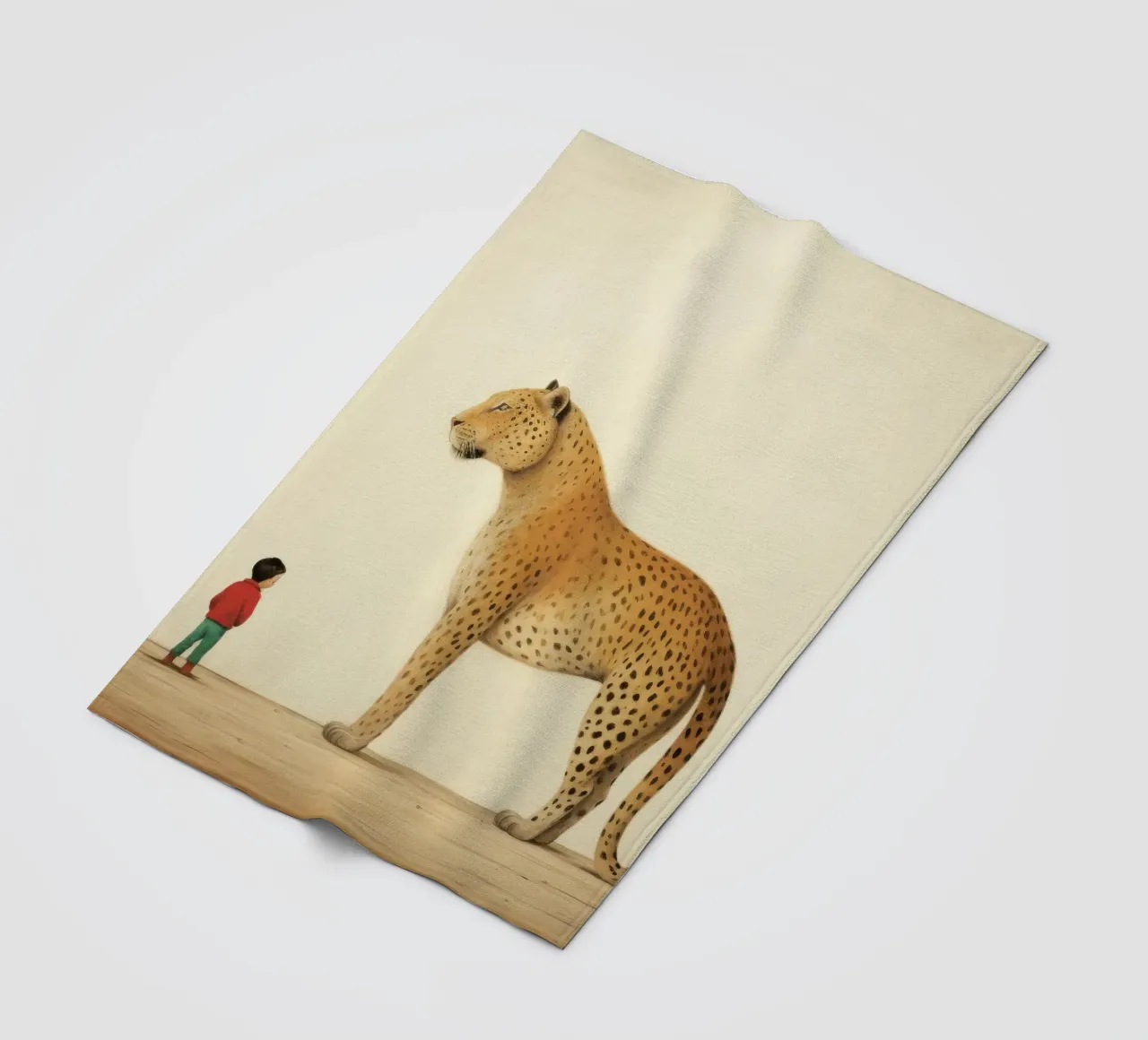 Minimal Leopard 4 coperta in pile da Minimal Animal Art