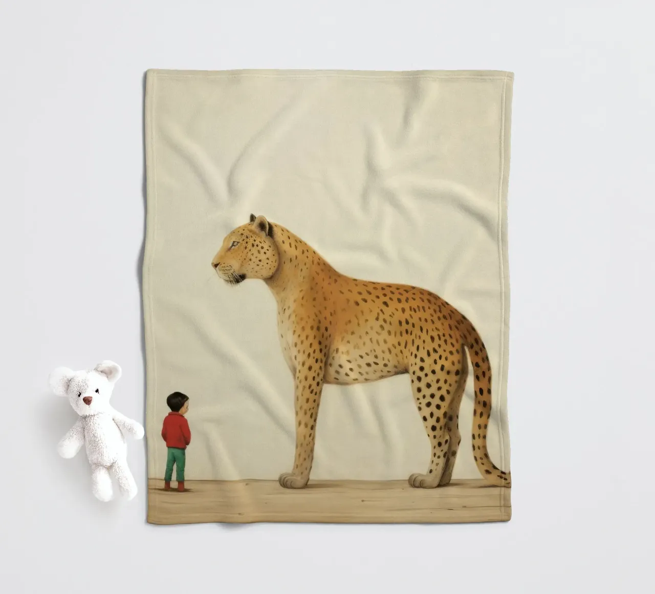 Minimal Leopard 4 coperta in pile da Minimal Animal Art