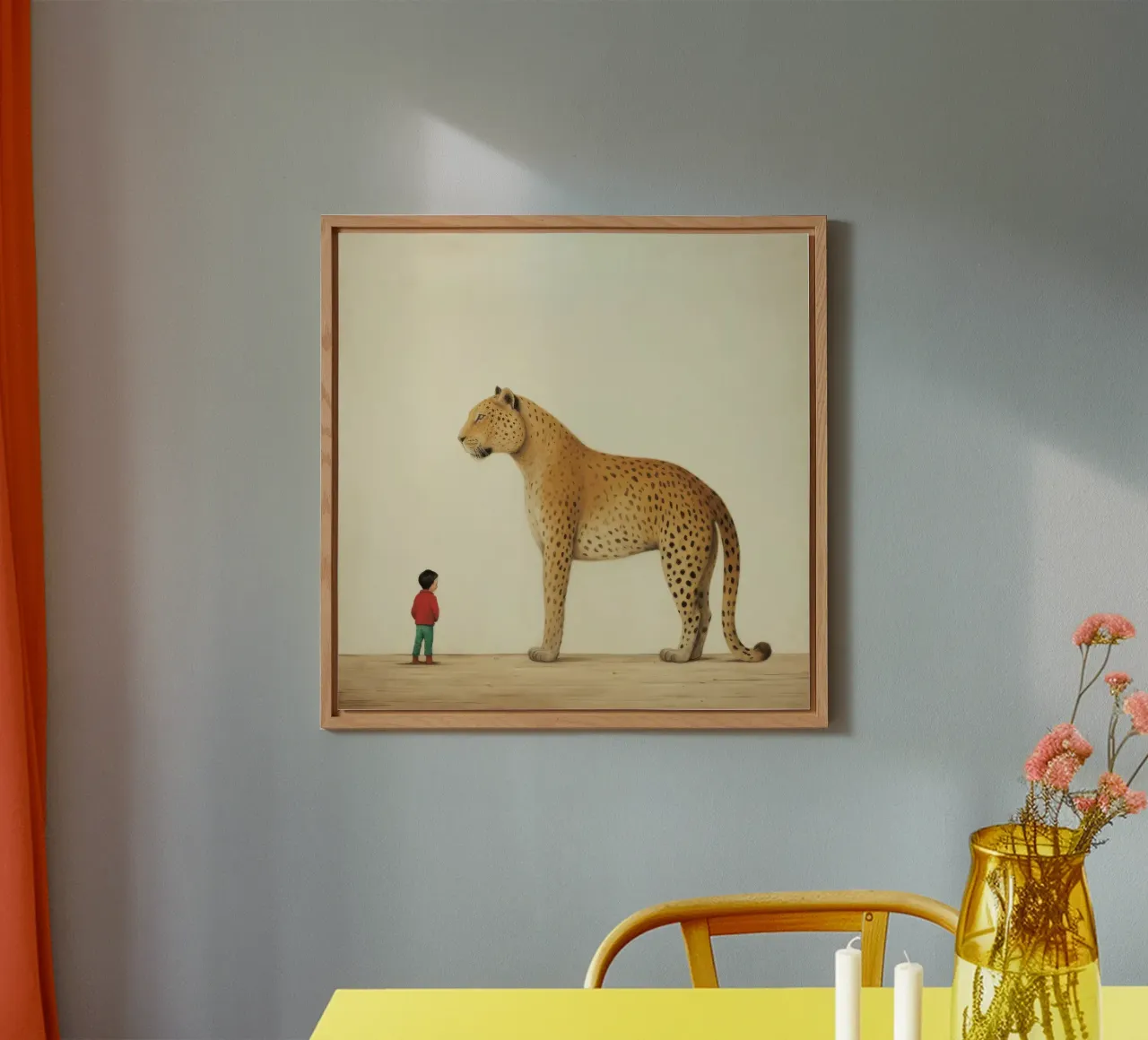 Minimal Leopard 4 alluminio dibond da Minimal Animal Art