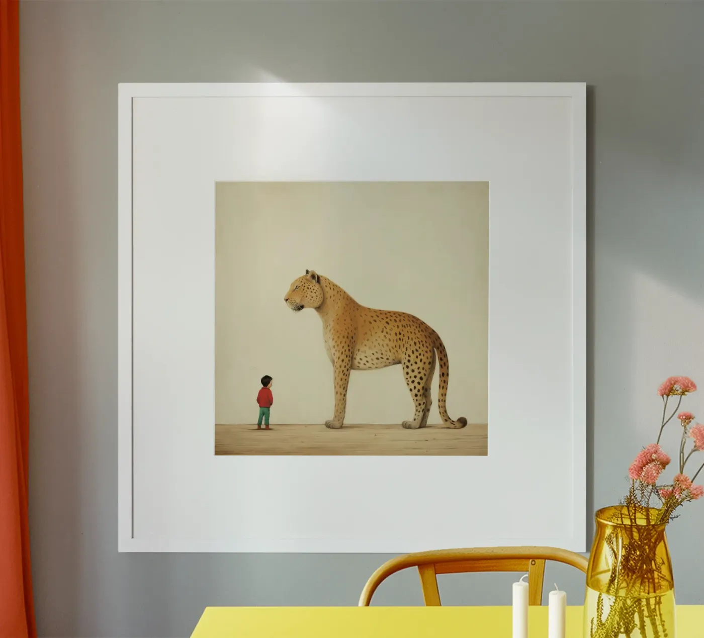 Minimal Leopard poster da Minimal Animal Art