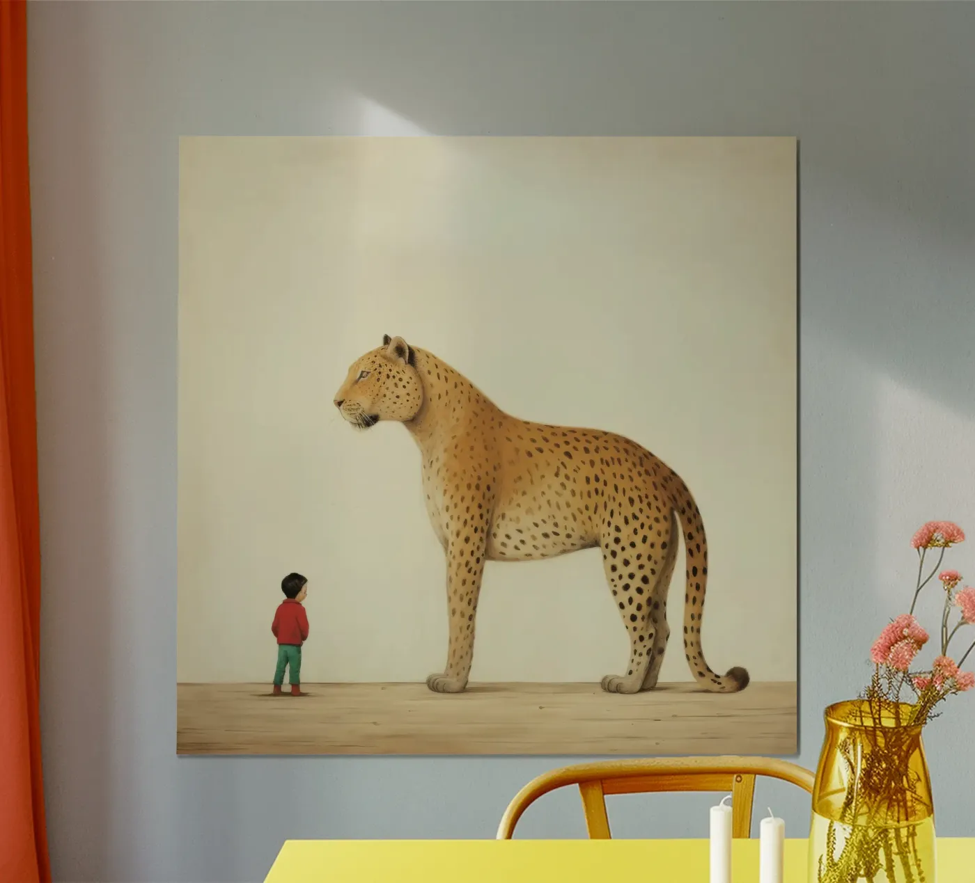 Minimal Leopard poster da Minimal Animal Art