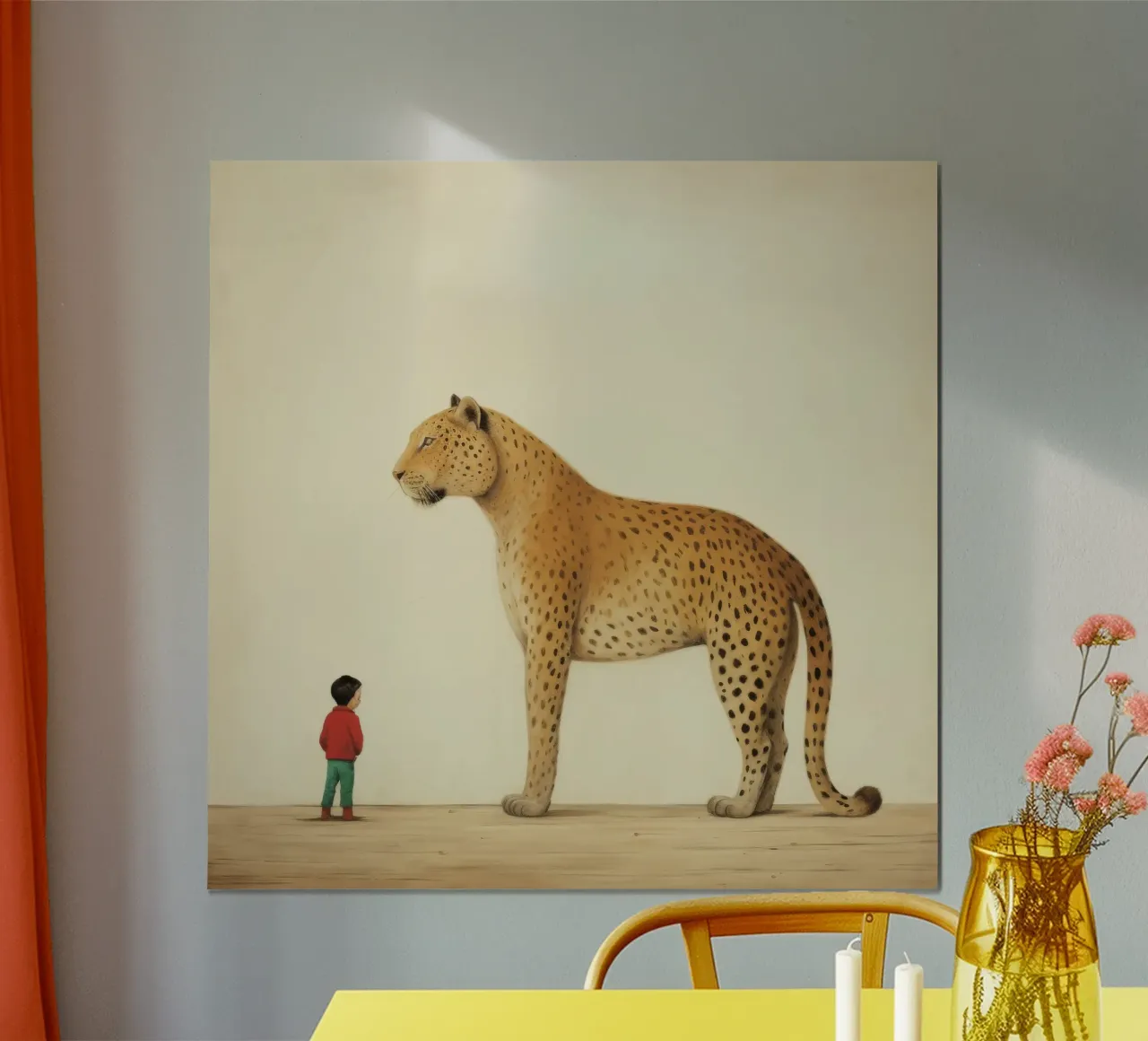 Minimal Leopard 4 carta hahnemühle da Minimal Animal Art