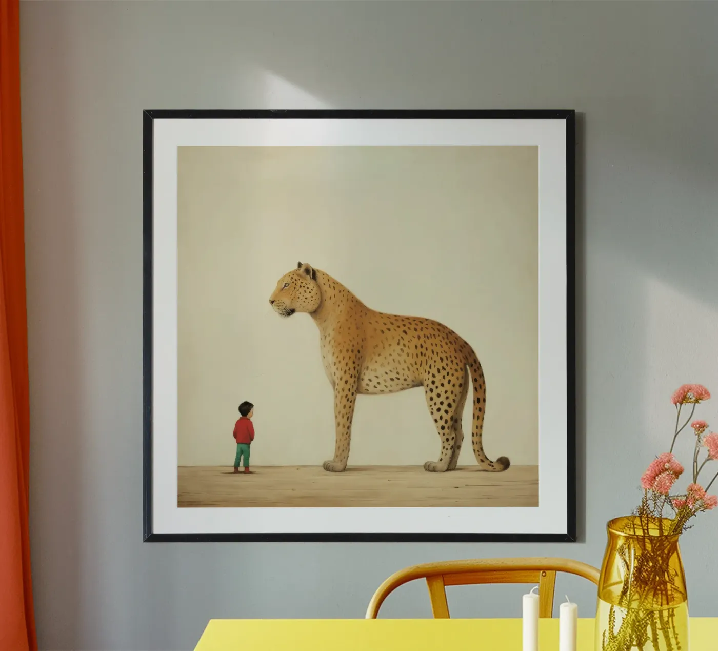 Minimal Leopard poster da Minimal Animal Art