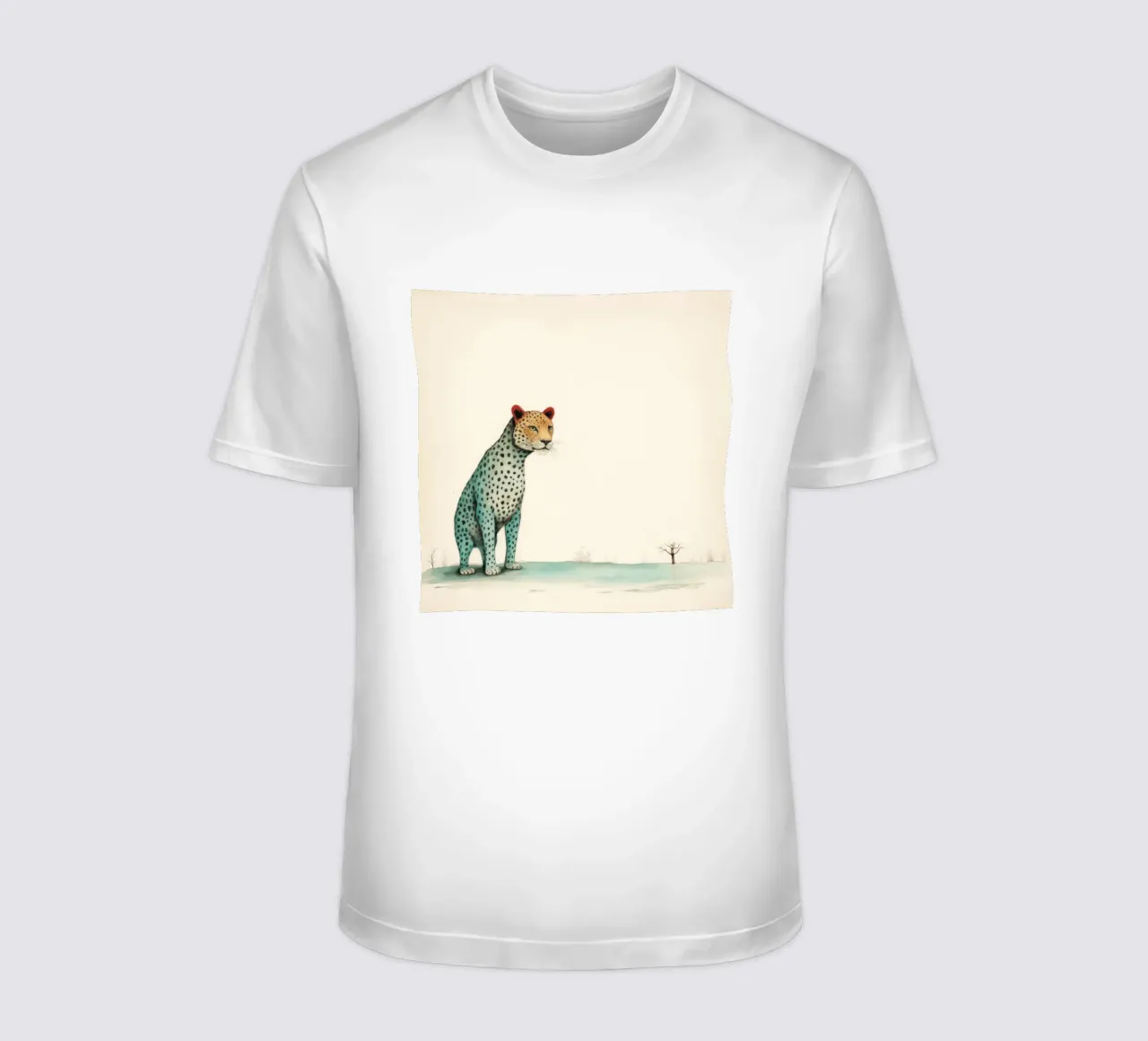 Minimal Leopard 1 t-shirt da Minimal Animal Art
