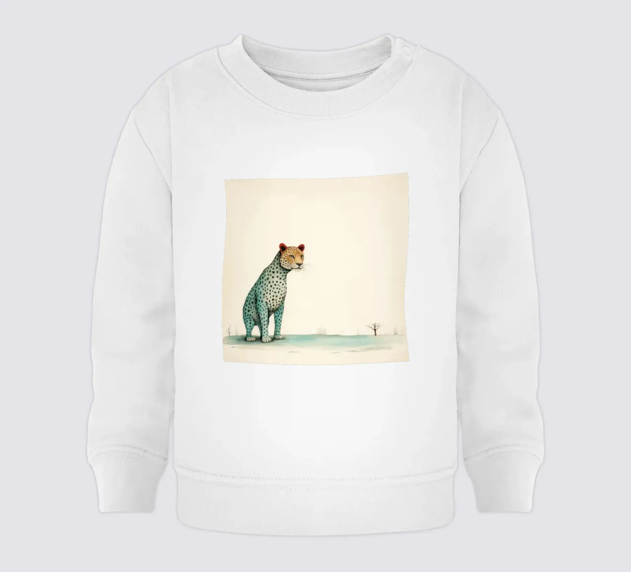 Minimal Leopard 1 felpa neonato da Minimal Animal Art