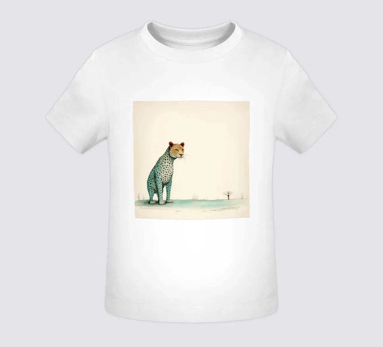 Minimal Leopard 1 maglietta neonato da Minimal Animal Art