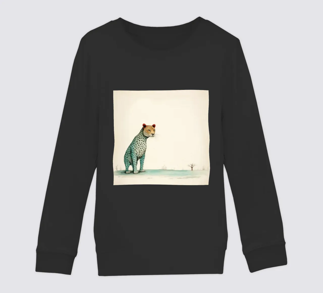 Minimal Leopard 1 felpa bambino da Minimal Animal Art