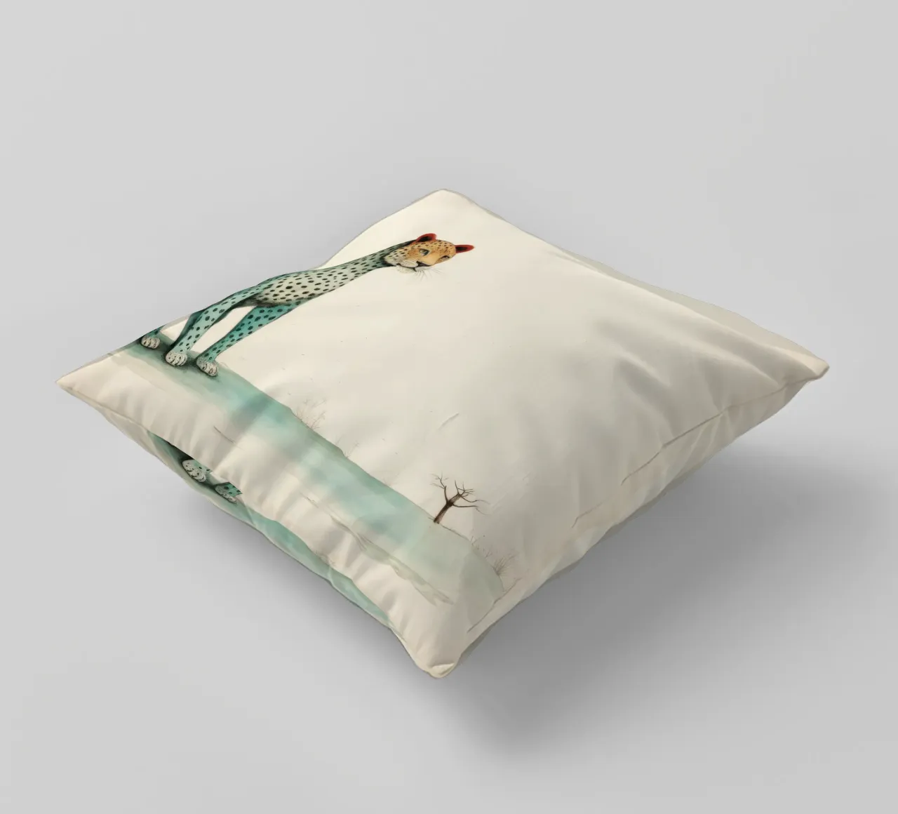 Minimal Leopard 1 cuscino da Minimal Animal Art