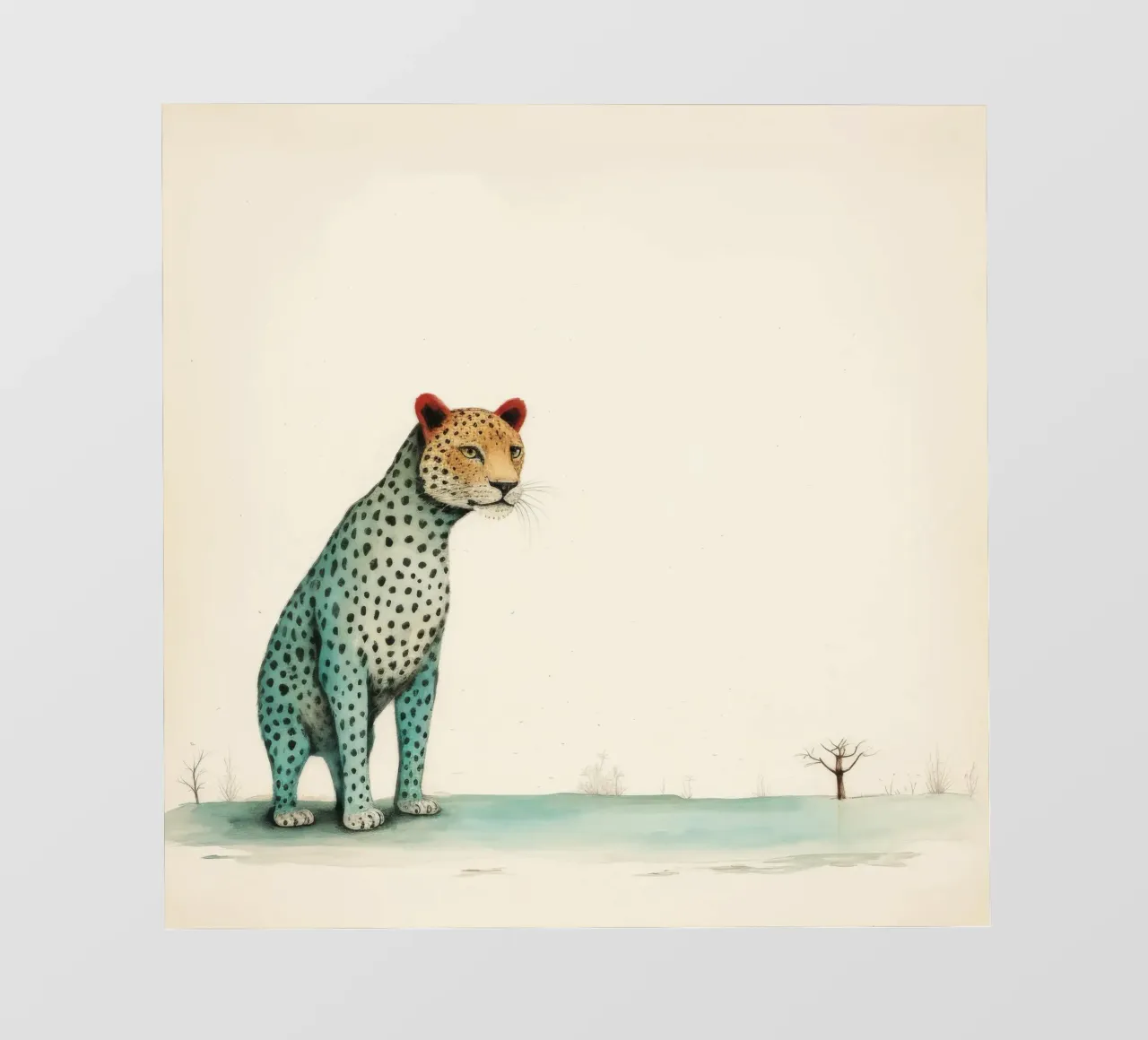 Minimal Leopard 1 pellicola backlit da Minimal Animal Art