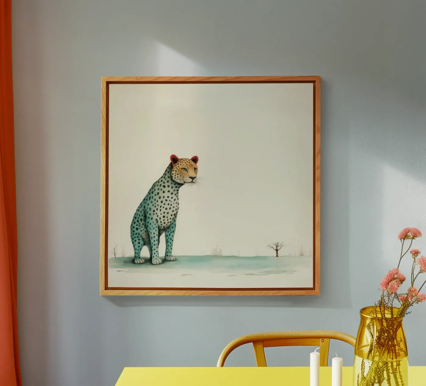 Minimal Leopard Acryl-Glas von Minimal Animal Art