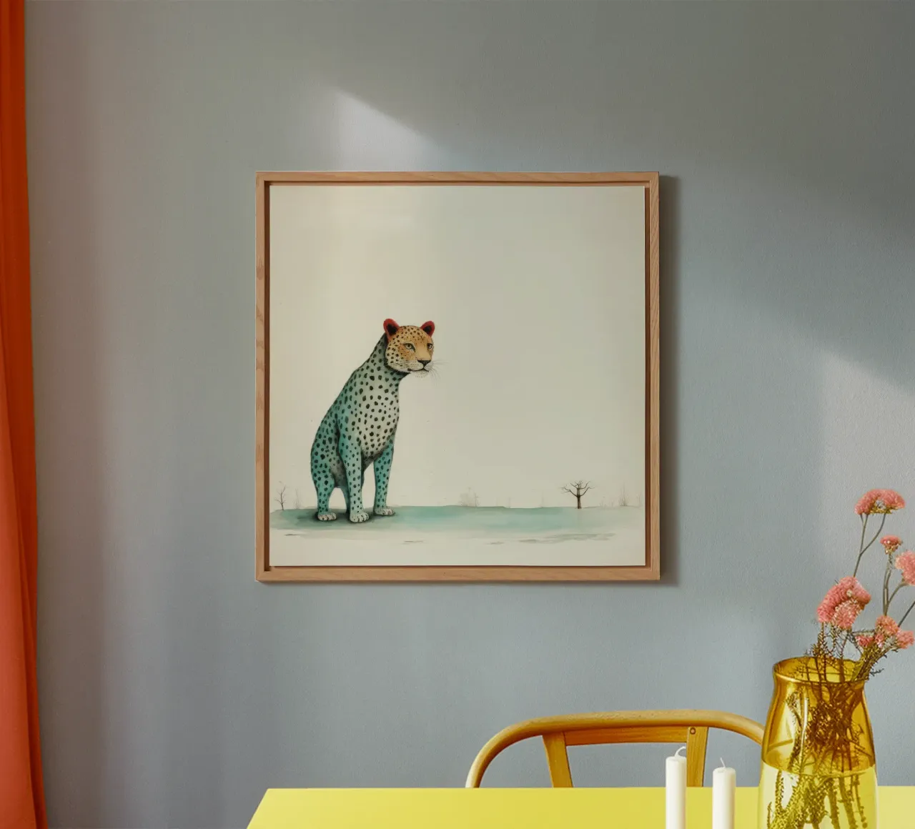 Minimal Leopard 1 alluminio dibond da Minimal Animal Art