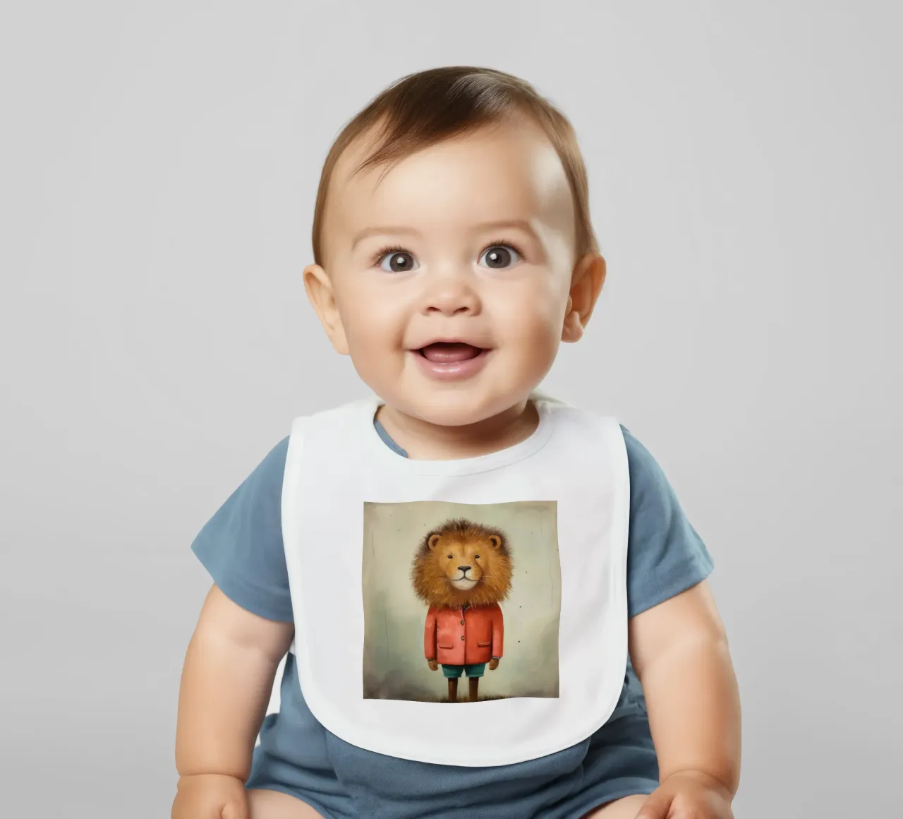 Minimo Leone bavaglino da Minimal Animal Art