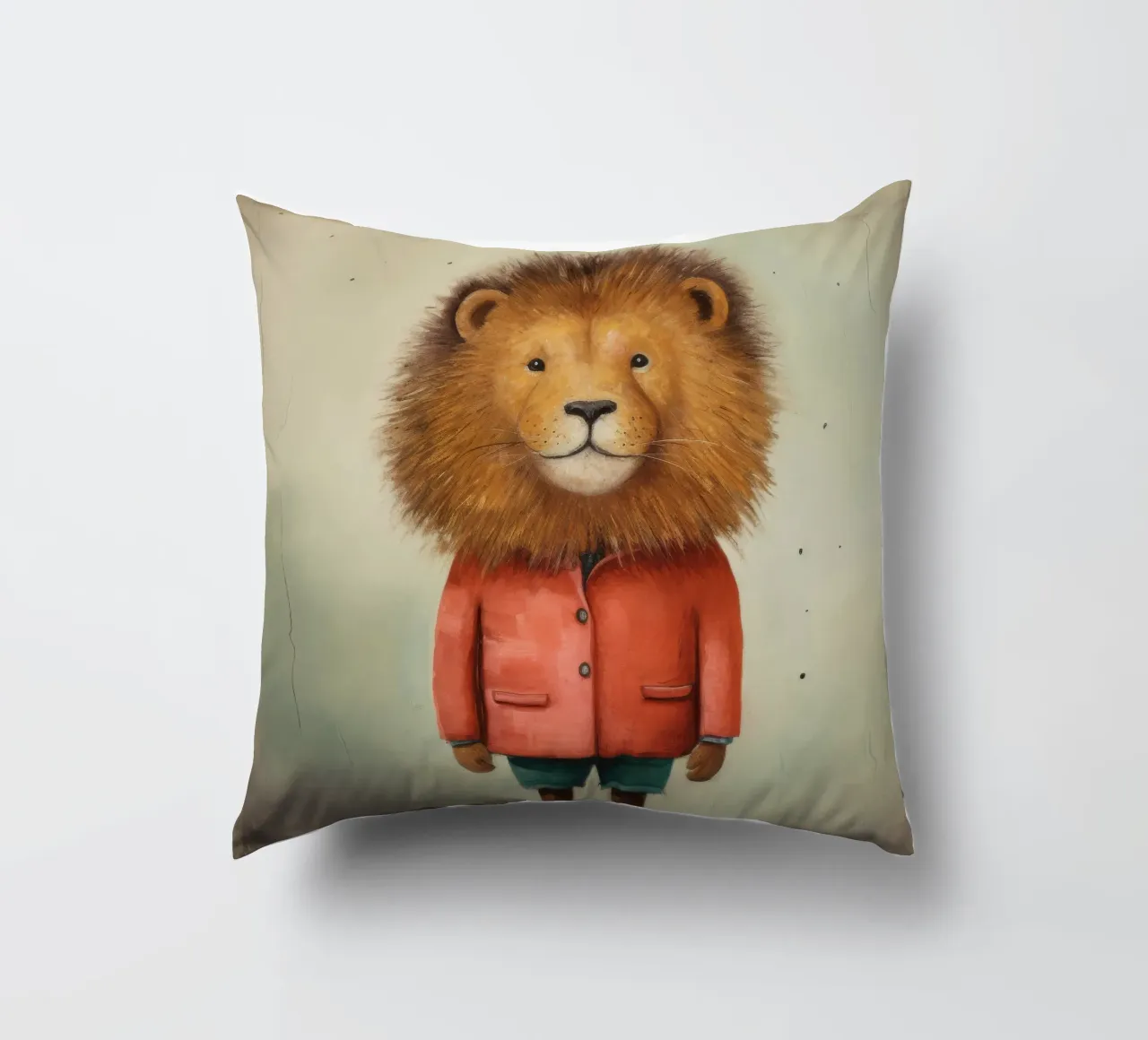 Leone minimo 2 cuscino da Minimal Animal Art
