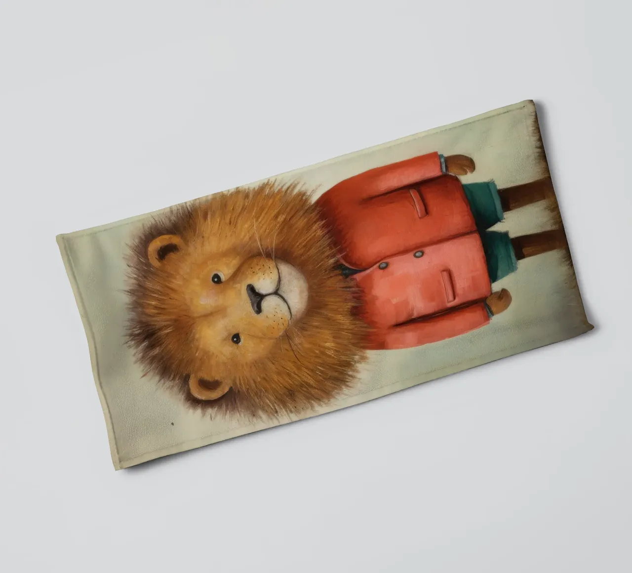 Leone minimo 2 asciugamano da bagno da Minimal Animal Art