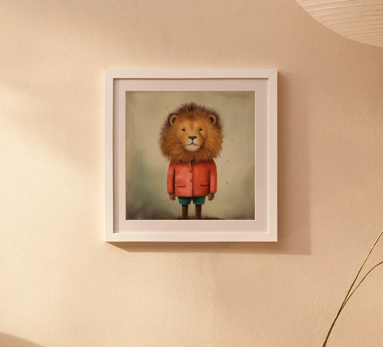 Leone minimo 2 carta hahnemühle da Minimal Animal Art
