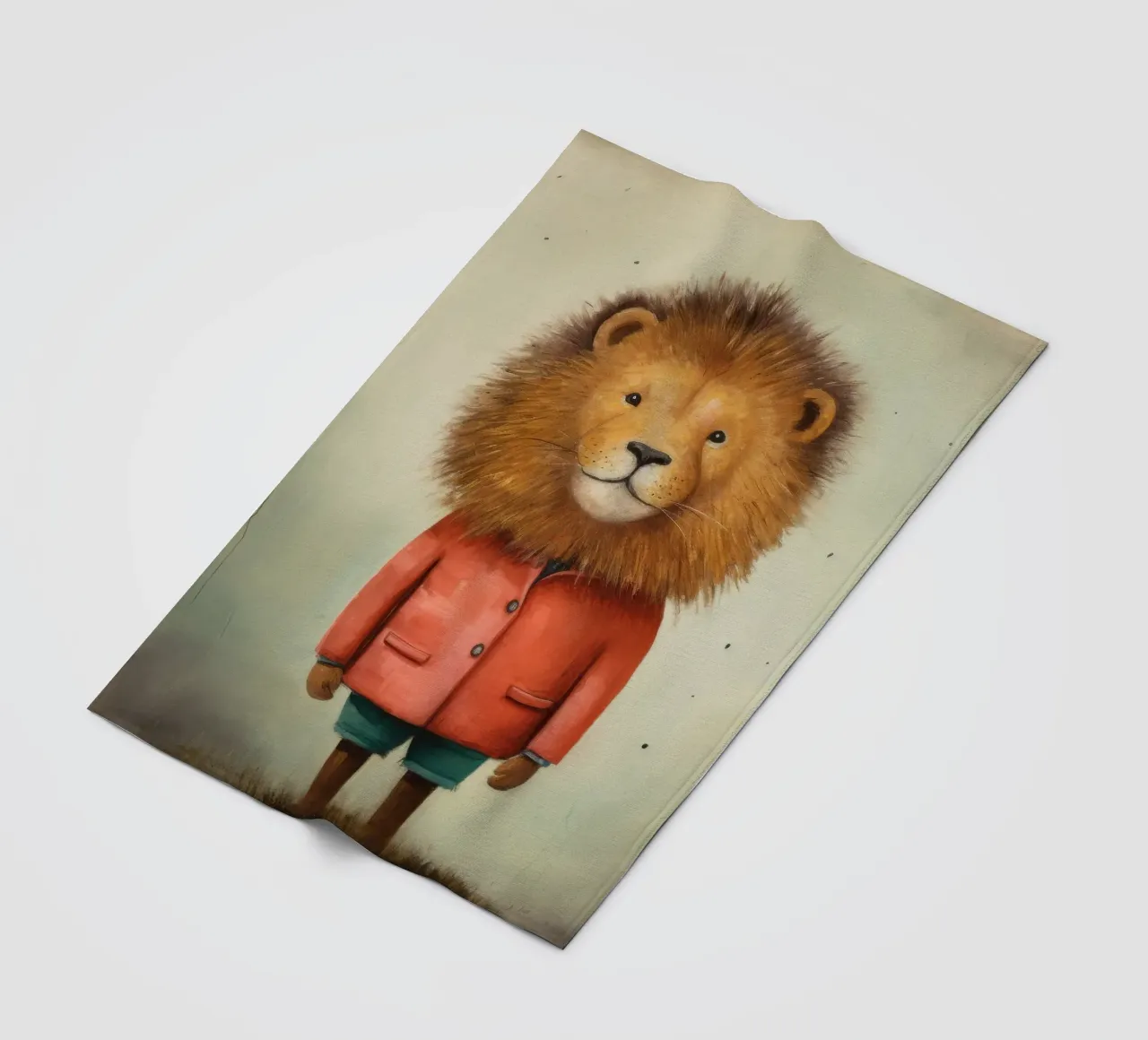 Leone minimo 2 coperta in pile da Minimal Animal Art