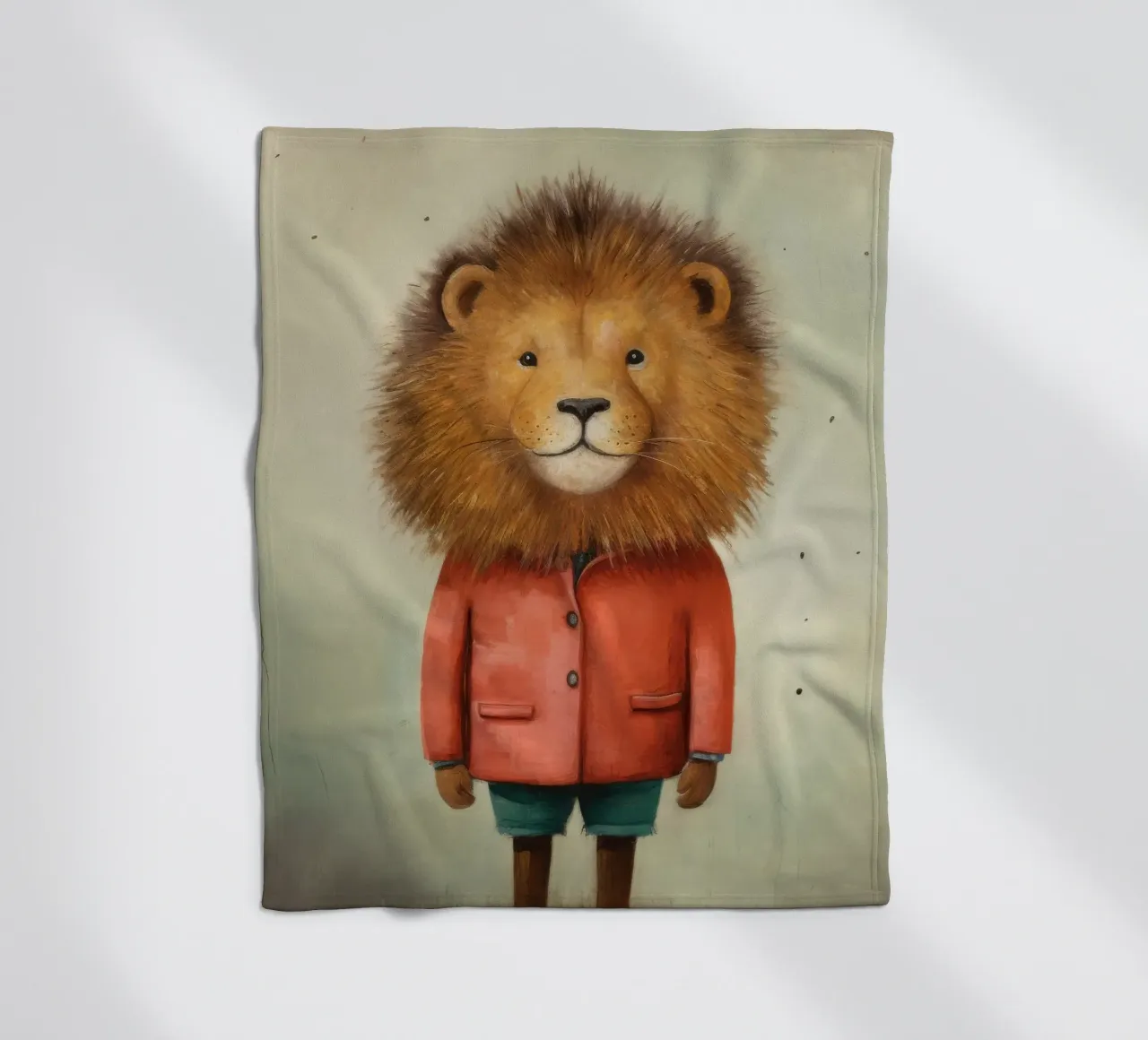 Leone minimo 2 coperta in pile da Minimal Animal Art