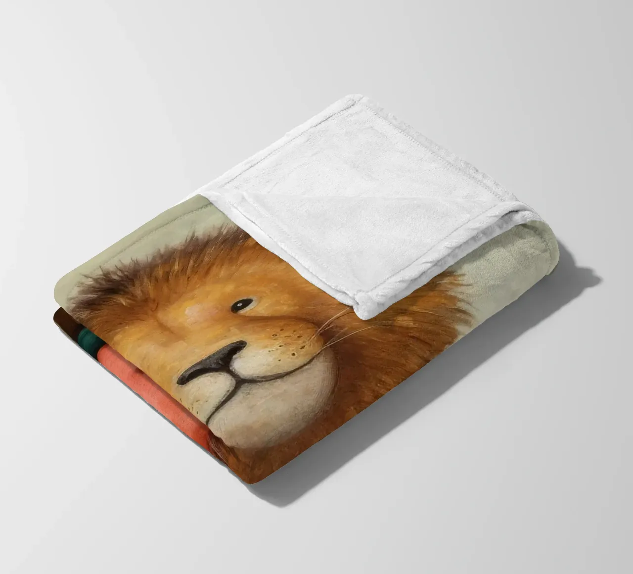 Leone minimo 2 coperta in pile da Minimal Animal Art