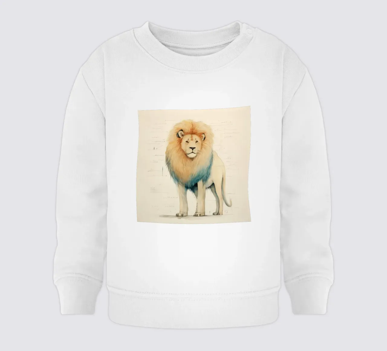 Leone minimo 3 felpa neonato da Minimal Animal Art