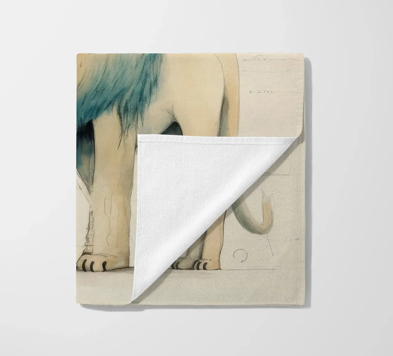 Leone minimo 3 telo mare da Minimal Animal Art