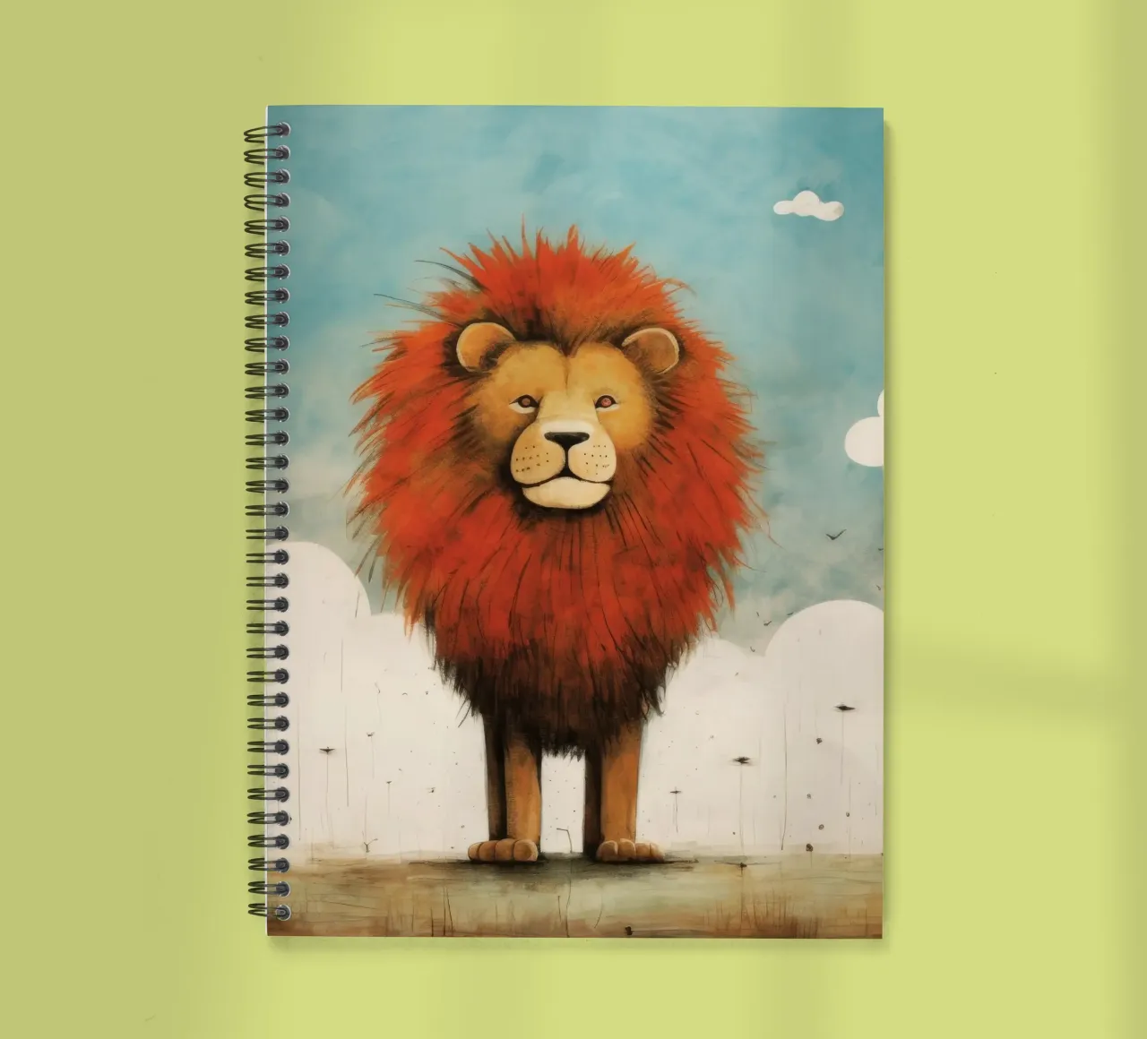 Minimal Lion 1 spiral notebook by Minimal Animal Art