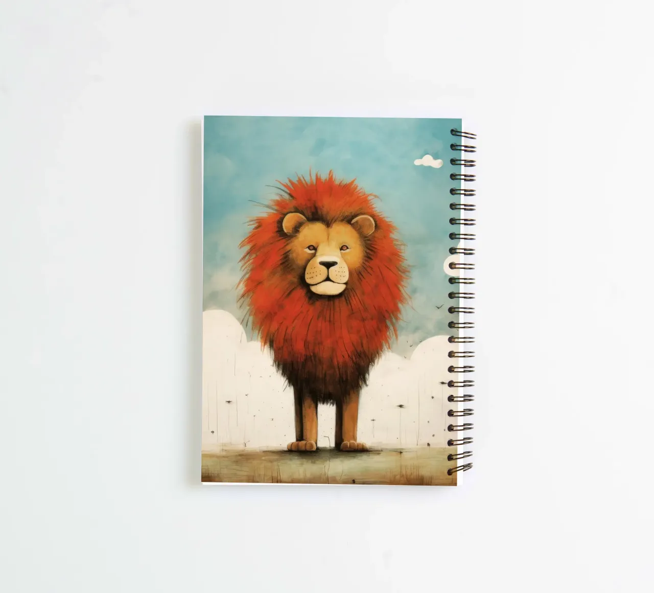 Minimal Lion 1 spiral notebook by Minimal Animal Art