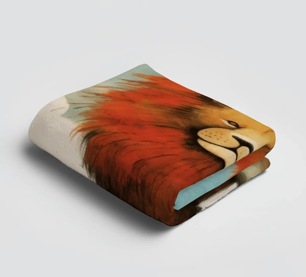 Leone minimo 1 asciugamano da bagno da Minimal Animal Art