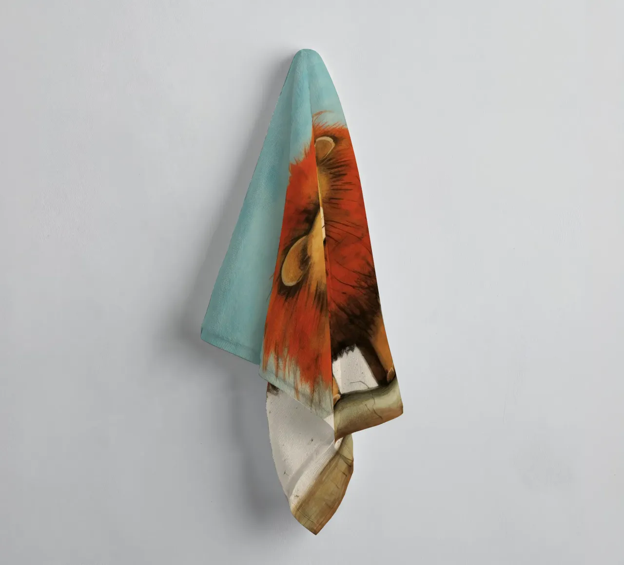 Leone minimo 1 asciugamano da bagno da Minimal Animal Art