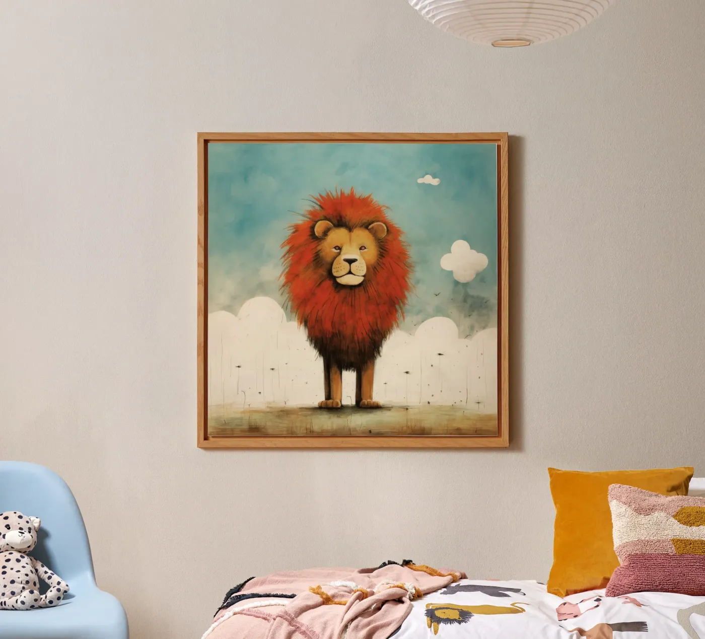 Minimo Leone pannello forex da Minimal Animal Art
