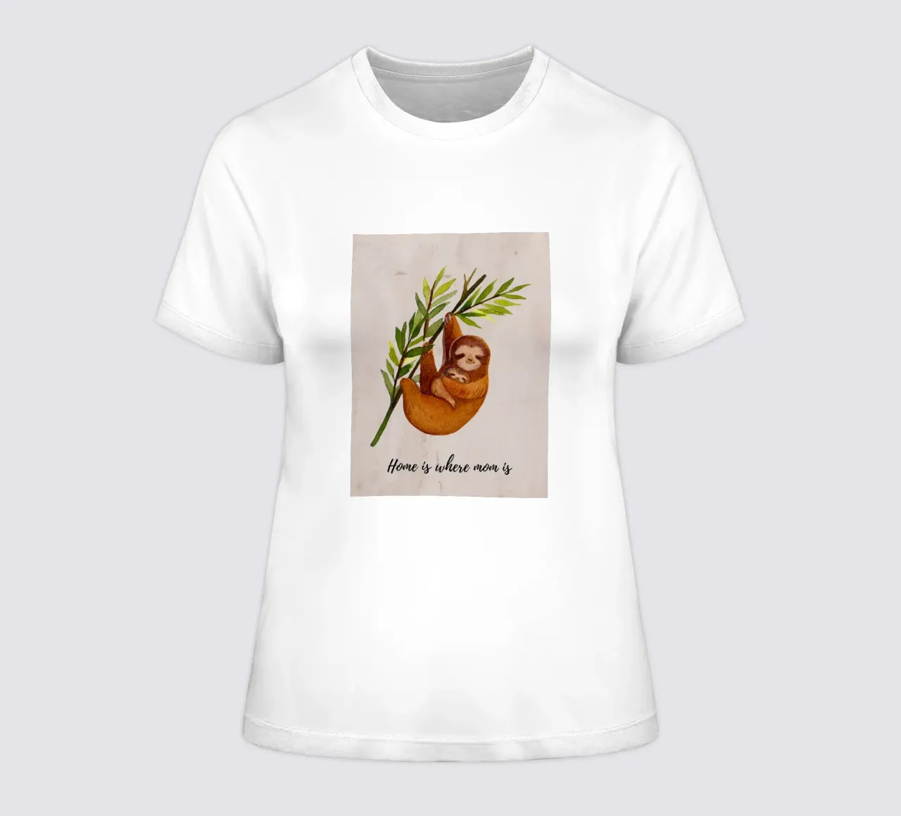 Sloth women's fitted t-shirt by ArtDesign by KBK