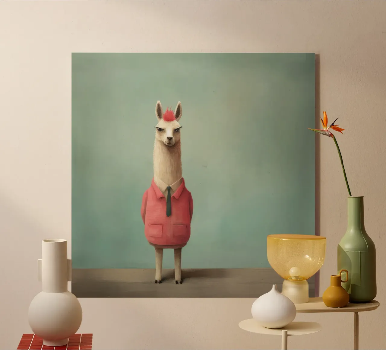 Minimal Llama 2 metacrilato de Minimal Animal Art
