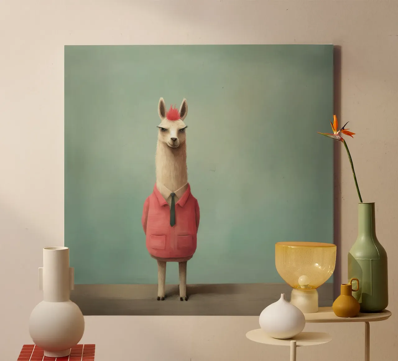 Minimal Flame 2 canvas by Minimal Animal Art
