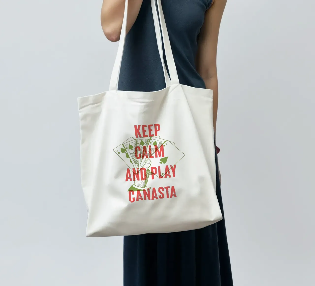 Keep Calm and Play Canasta tote bag by Vintagrafica