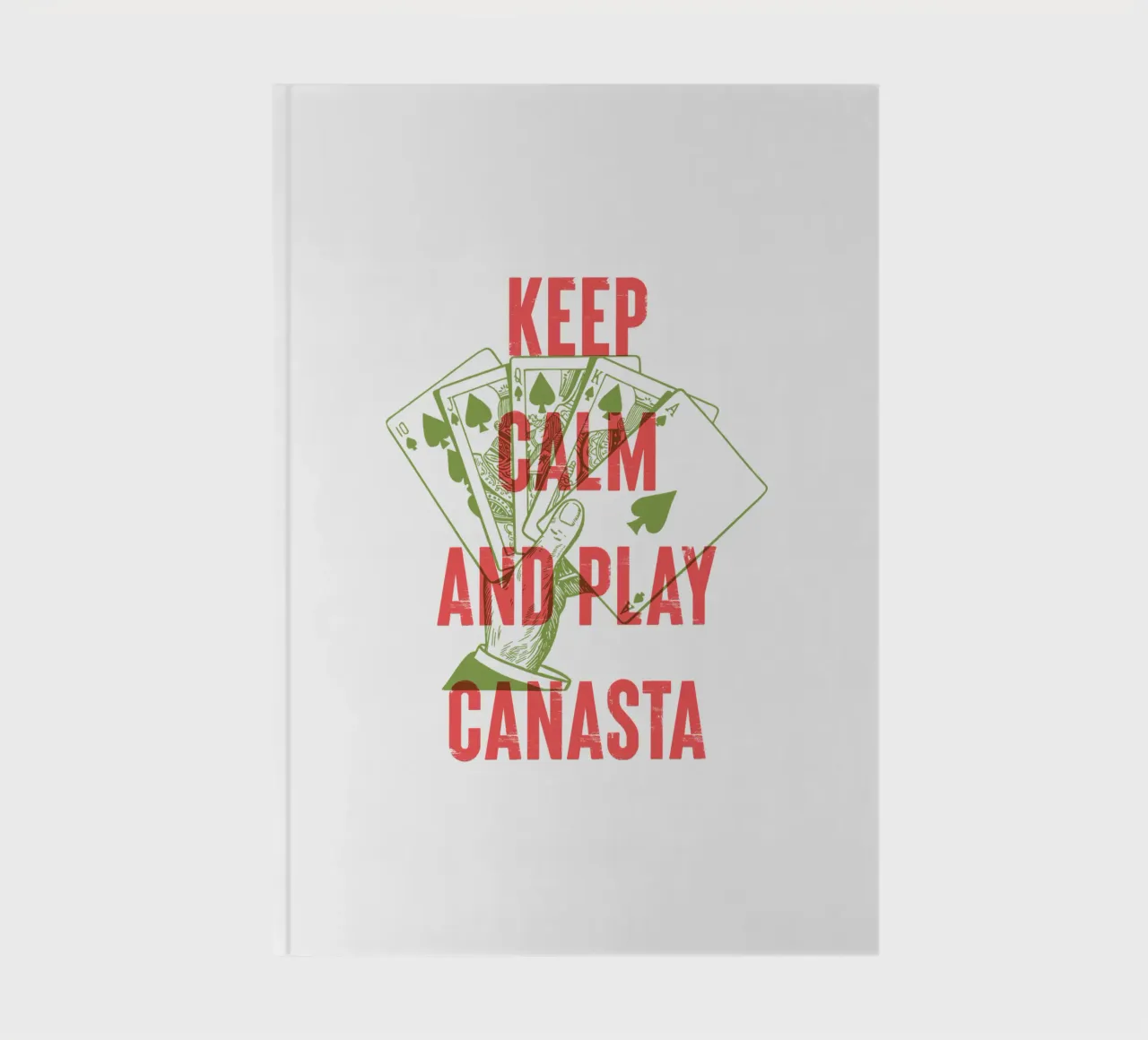 Keep Calm and Play Canasta notebook by Vintagrafica