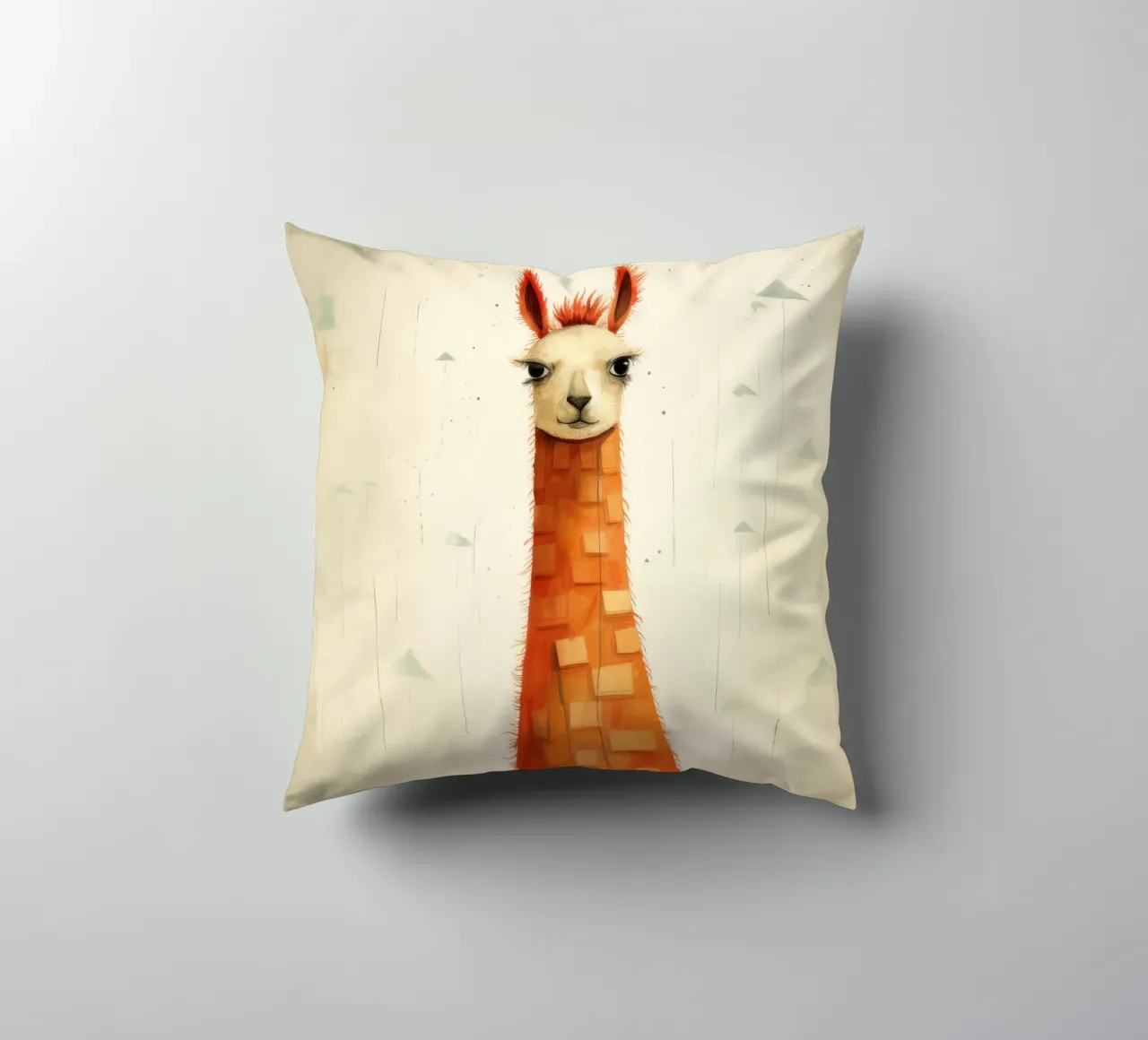 Minimal Flame 3 decorative cushion by Minimal Animal Art