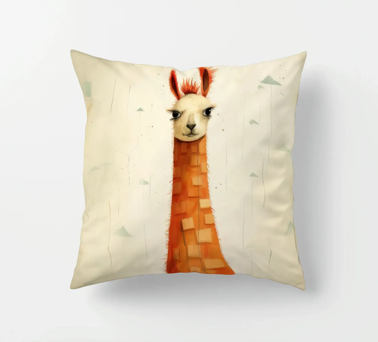 Minimal Flame 3 decorative cushion by Minimal Animal Art