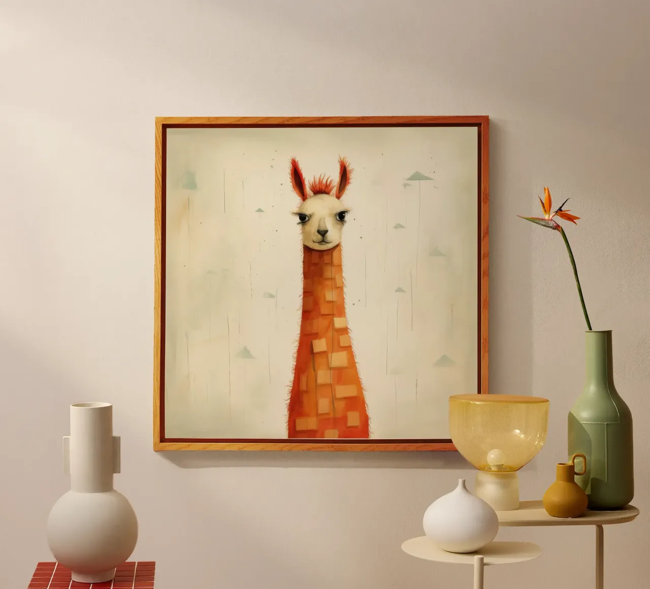 Minimal Llama plexiglass da Minimal Animal Art